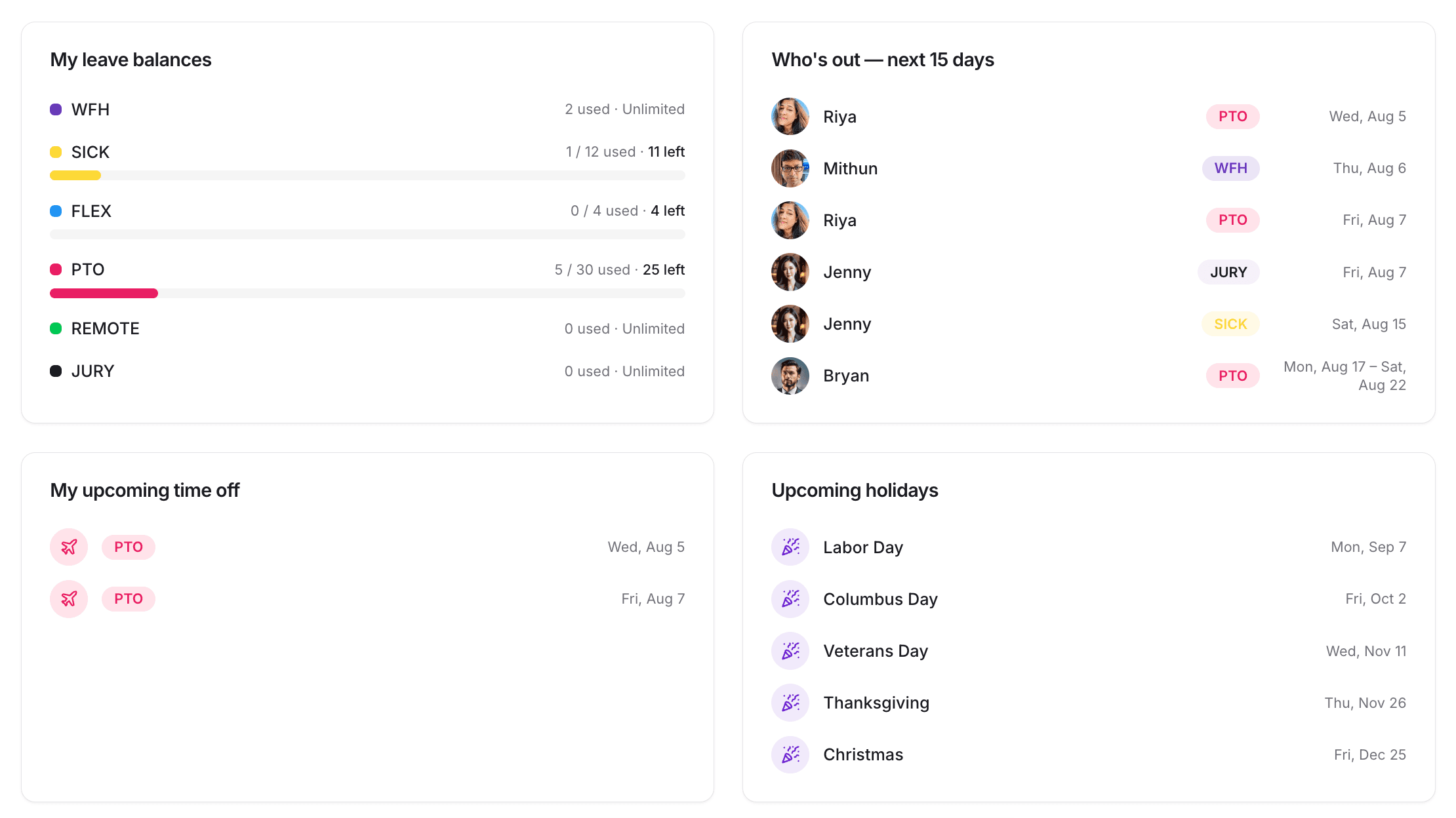 Officebot Dashboard Screenshot